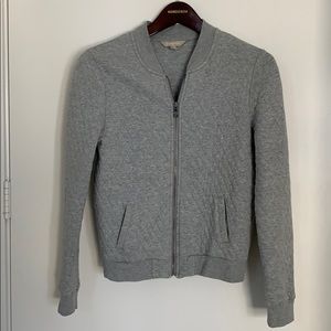 Banana Republic Gray Quilted Bomber